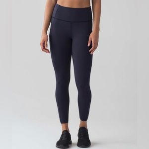 Lululemon Fast & Free 7/8 Tight II *Nulux 25" Midnight Navy